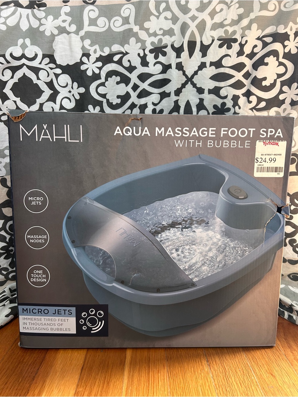Aqua Massage Foot Spa with Bubble — Gray